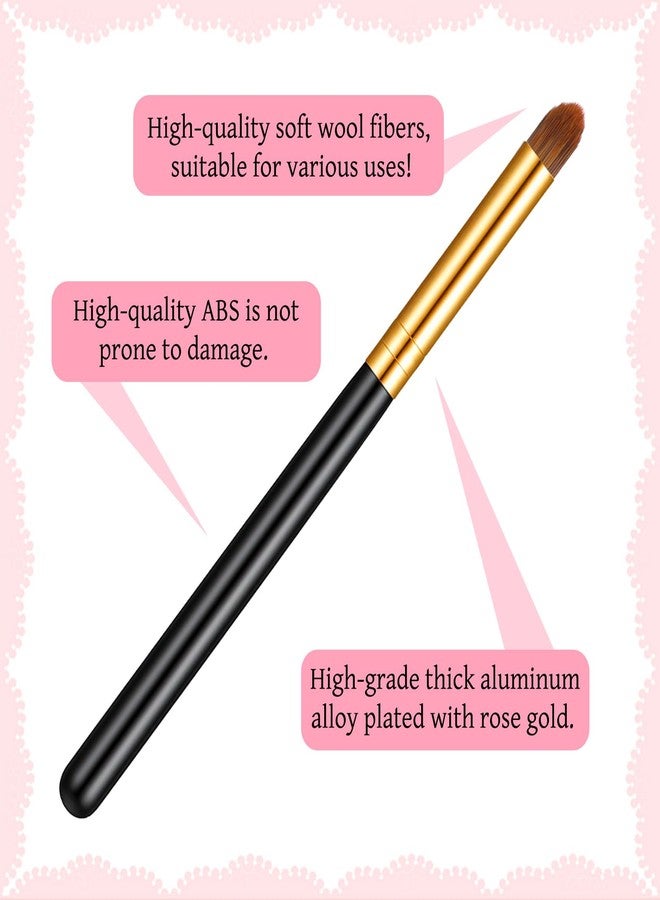 Qulkws 6 Pcs Small Pencil Eyeshadow Brush Eye Makeup Brush Set Round Concealer Eyeshadow Brushs Blending Makeup Tool Reusable for Eyeshadows Eyebrow - Image 4